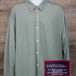 UNTUCKit CoolMax Green Long Sleeve Shirt 3XL